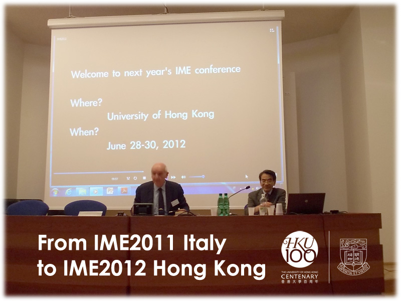 Welcome to IME2012 Hong Kong