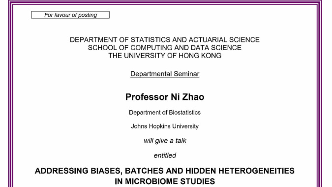 Thumbnail of Addressing biases, batches and hidden heterogeneities in microbiome studies