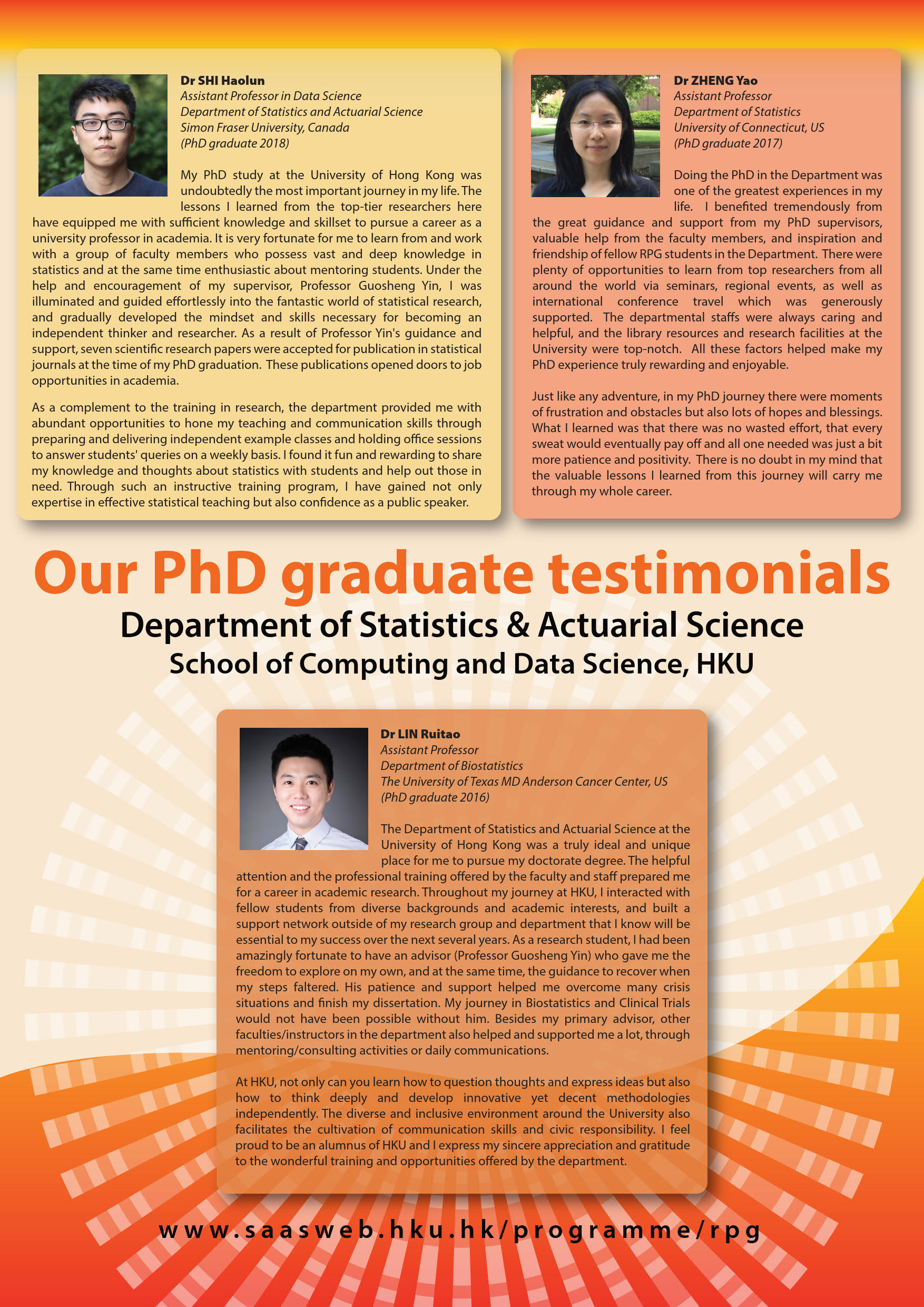 PhD Graduate Testimonials